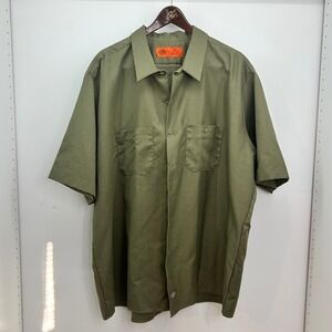 Dickies Work Shirt Button Up Short Sleeve Size 4XL Men